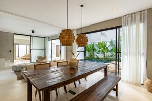 Family Villa | Dining room - 4BR Luxe Pool Villa Canggu near Finns (Canggu)
