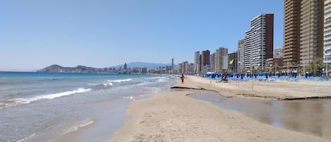 En la playa