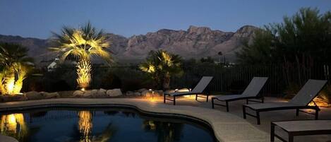 Outdoor pool, a heated pool