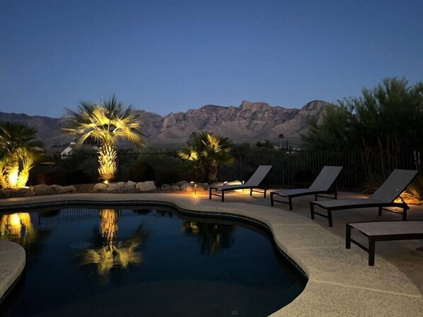 Outdoor pool, a heated pool