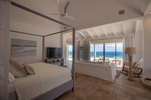 5 bedrooms, iron/ironing board - French Caribbean Style villa with 4 of the 5 bedrooms face the ocean. (Grand Case)