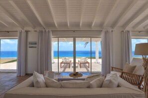 Interior - French Caribbean Style villa with 4 of the 5 bedrooms face the ocean. (Grand Case)