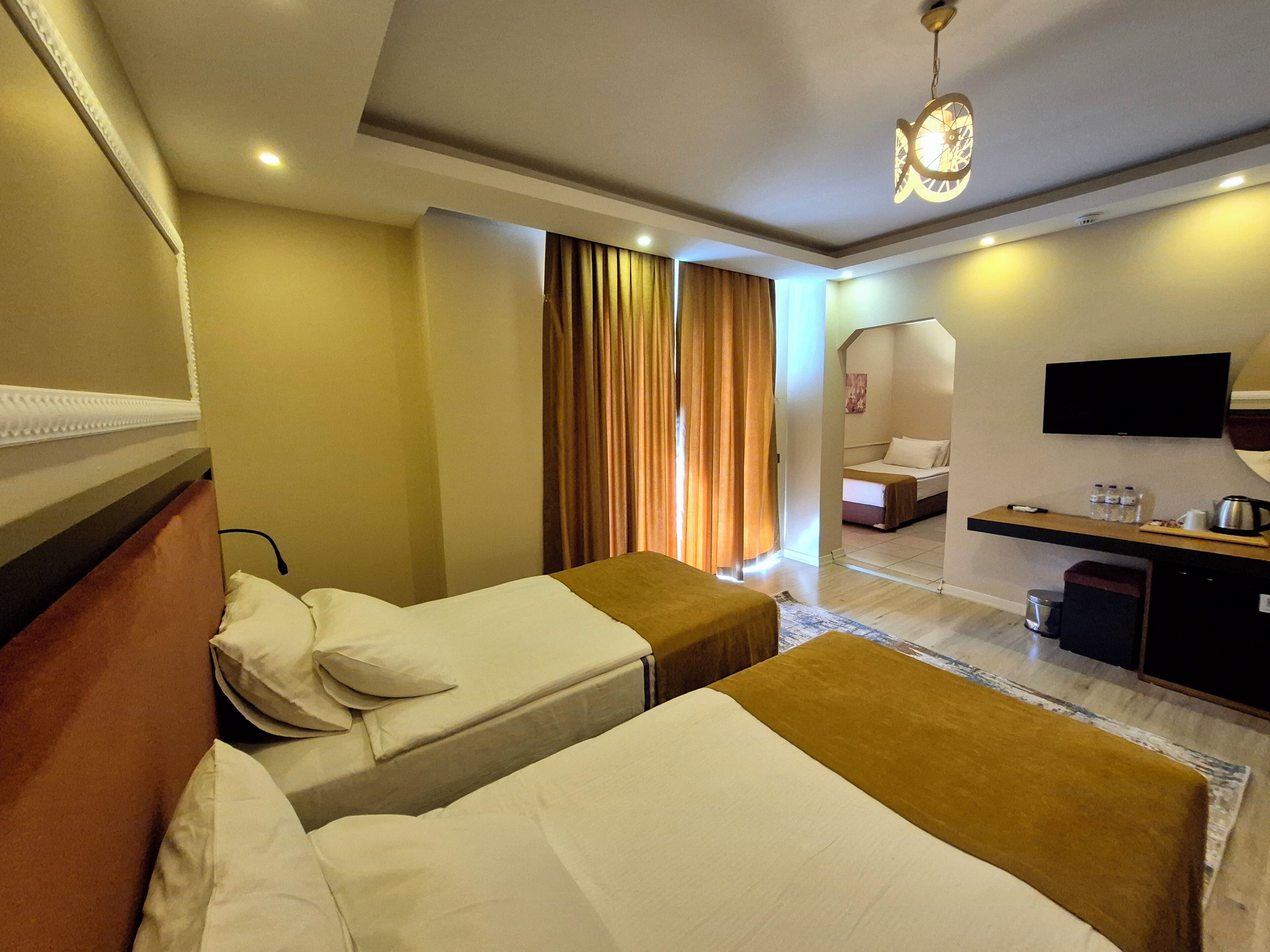 minibar, desk, free wifi, bed sheets