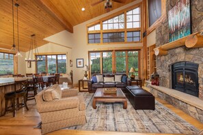 TV, caminetto, impianto stereo