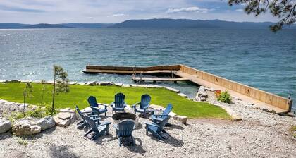 Private waterfront access to Flathead Lake w/private boat dock & wood stove - Lakeshore Lodge