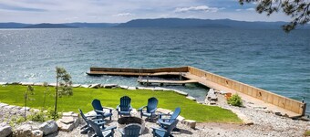 Private waterfront access to Flathead Lake w/private boat dock & wood stove - Lakeshore Lodge