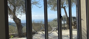 Modern architect's house in olive grove with sea views