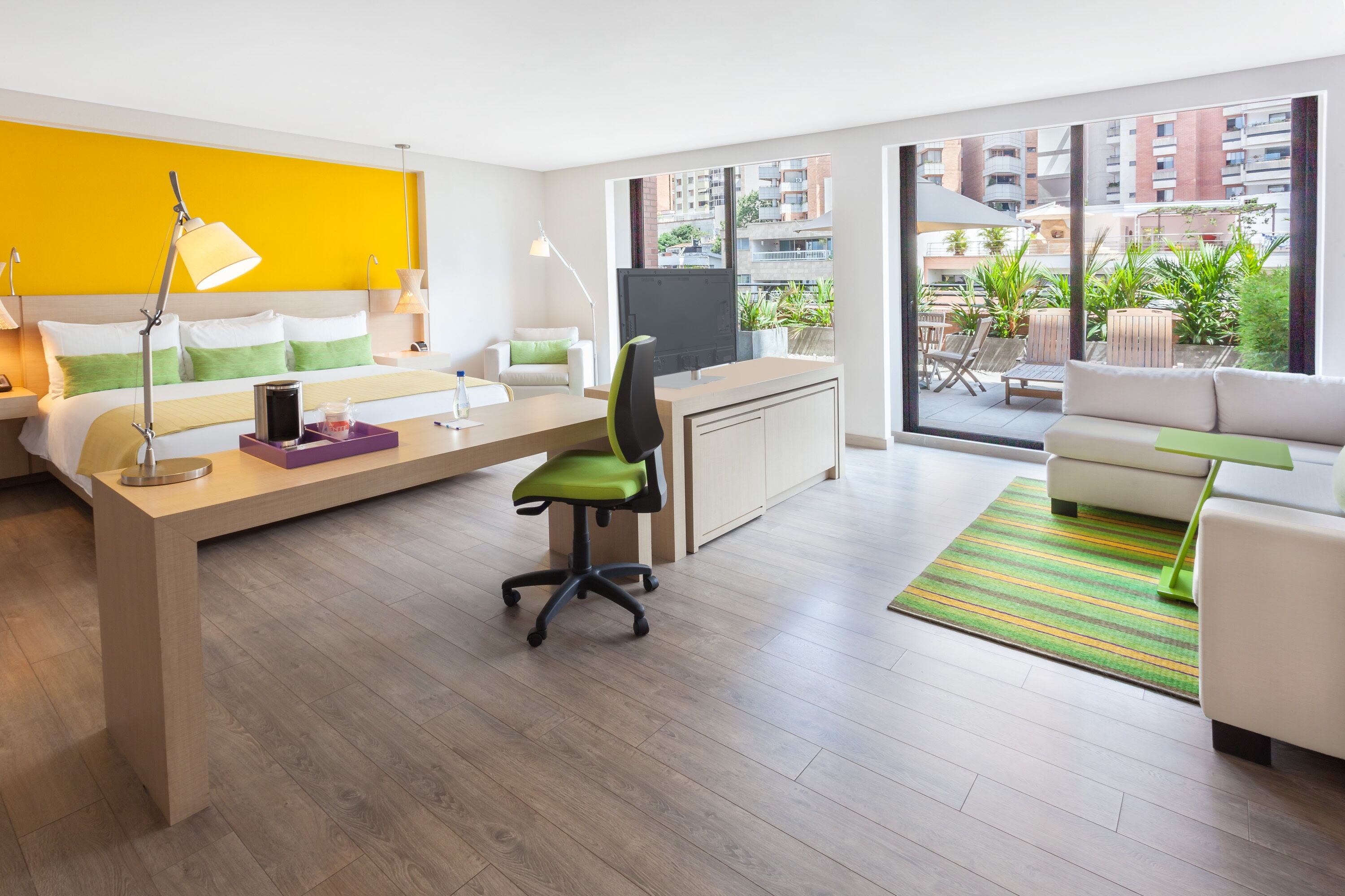 suite | minibar, in-room safe, desk, laptop workspace