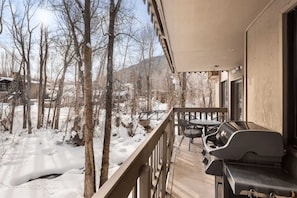 Outdoor dining - Renovated Riverfront 3 BR, Walk to Gondola! (Aspen)