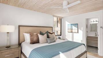 3 bedrooms, memory foam beds, in-room safe, desk