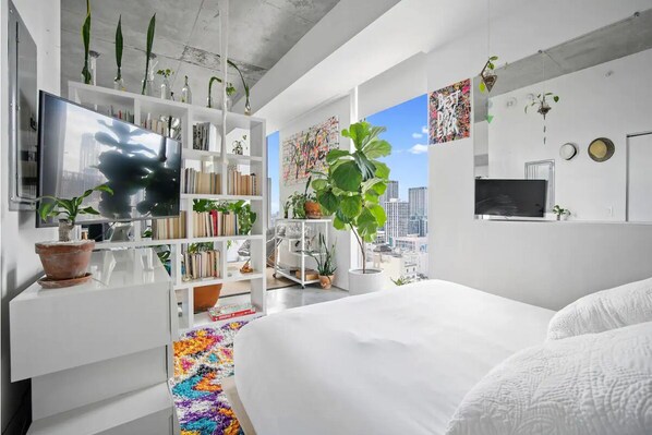 1 habitación, tabla de planchar con plancha, wifi gratis y ropa de cama 