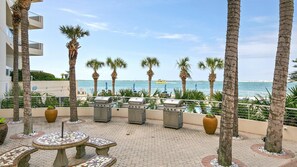 Outdoor dining - East Pass Towers 111 ~ Views of the Pass & Harbor (Destin)