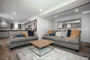 TV, fireplace, table tennis