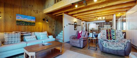 Televisión y chimenea