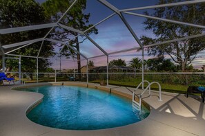 A heated pool