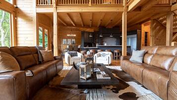 Télévision, cheminée, chaßne hi-fi