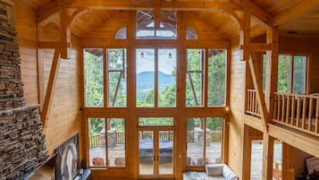 Télévision, cheminée, chaßne hi-fi