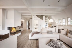 Fernseher, Kamin