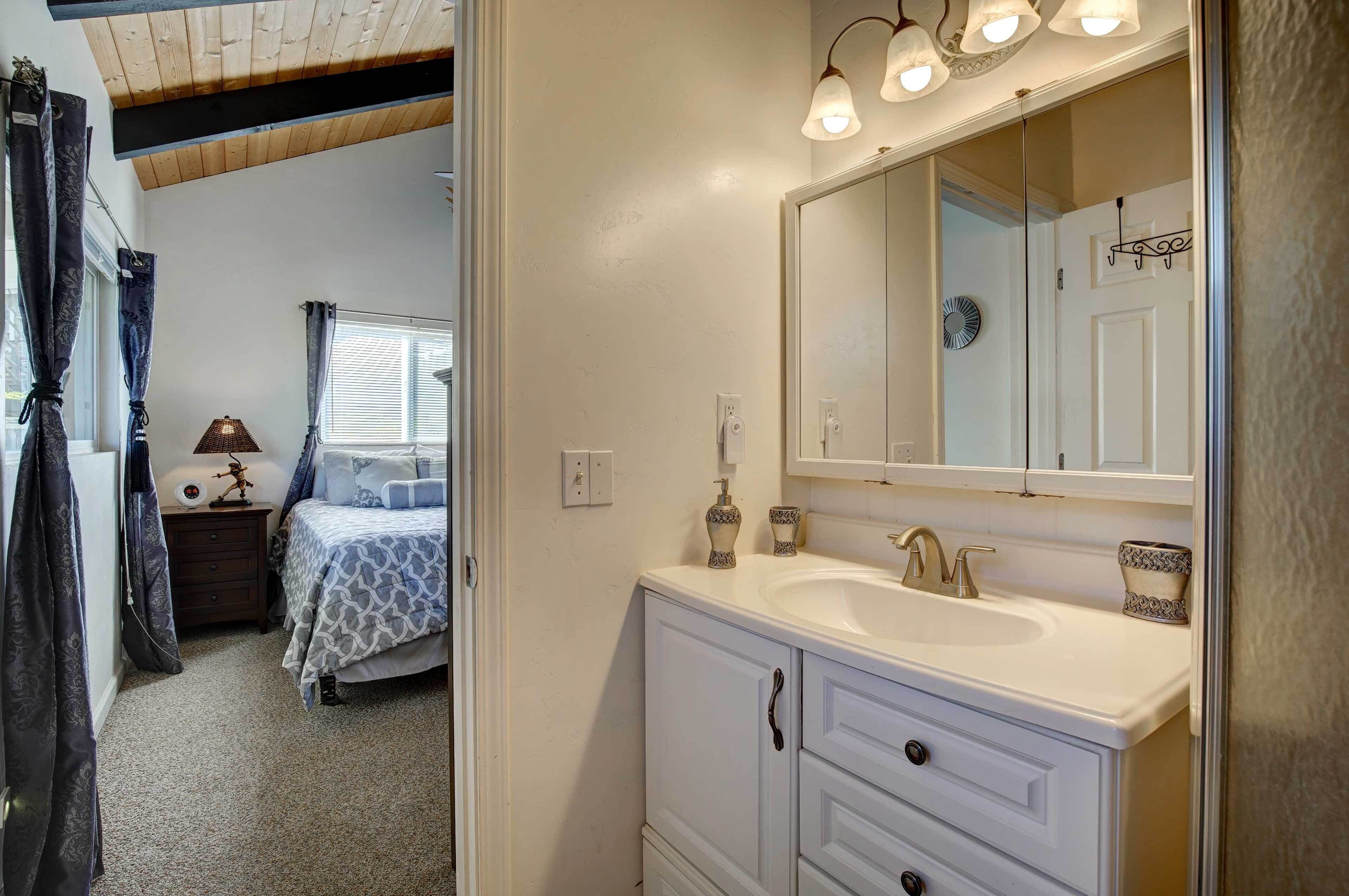 Free toiletries, hair dryer, towels