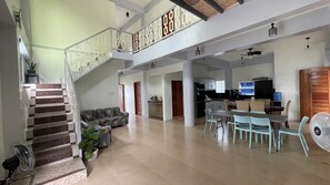 TV connectée, cheminée, Netflix, livres