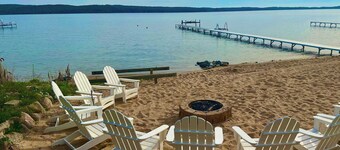 Crystal Lake Hillside with Private Sandy Beach and Hot Tub!