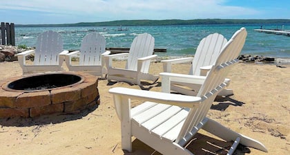 Crystal Lake Hillside with Private Sandy Beach and Hot Tub!