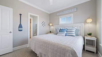 4 bedrooms, desk, iron/ironing board, travel crib