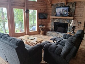 Smart TV, video games, DVD player, video library