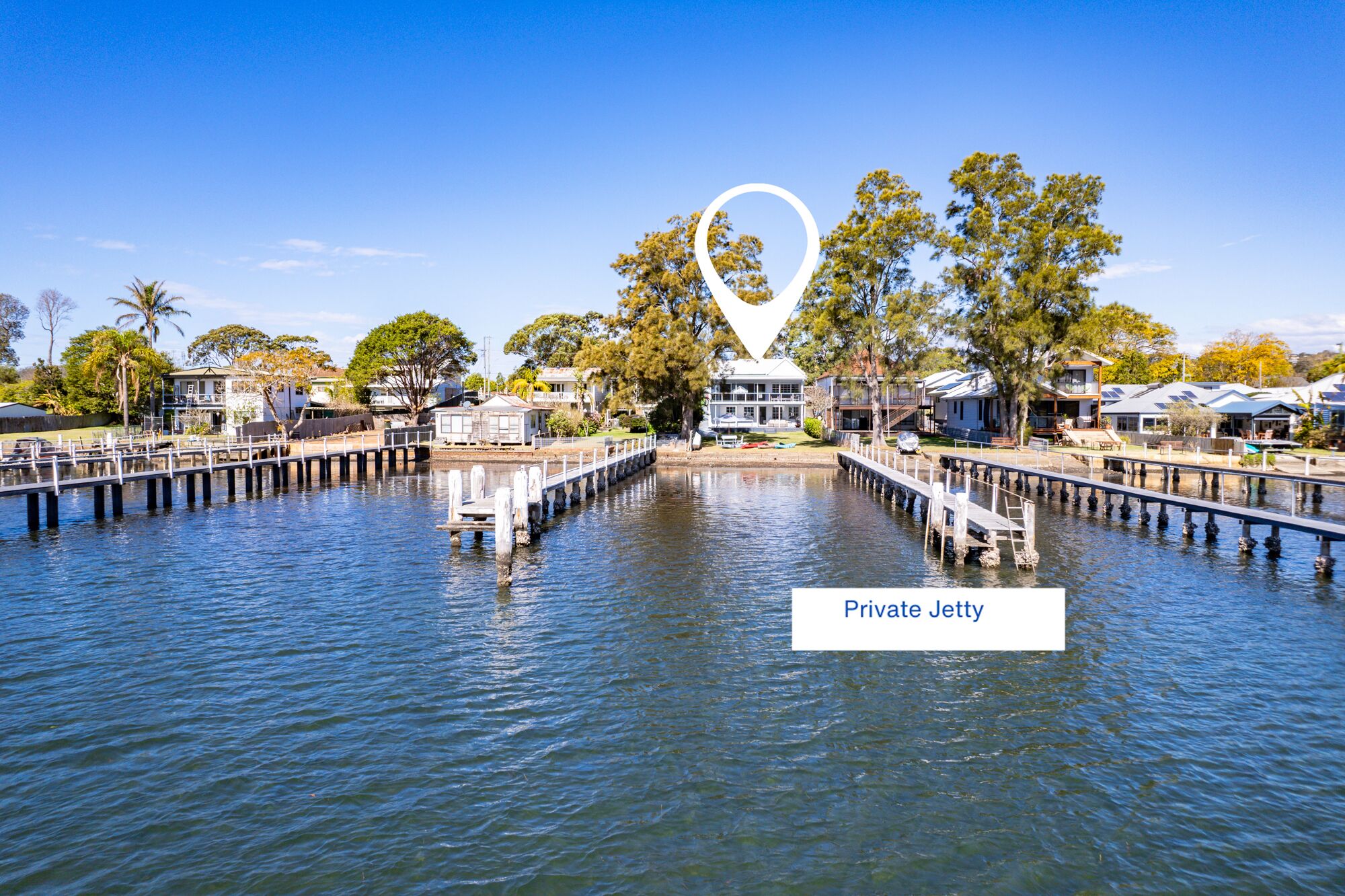 Exclusive use of a private jetty.