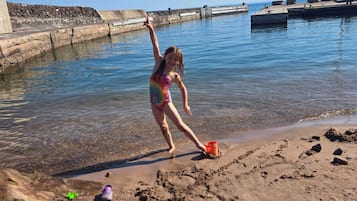 Tæt på stranden, badehåndklæder