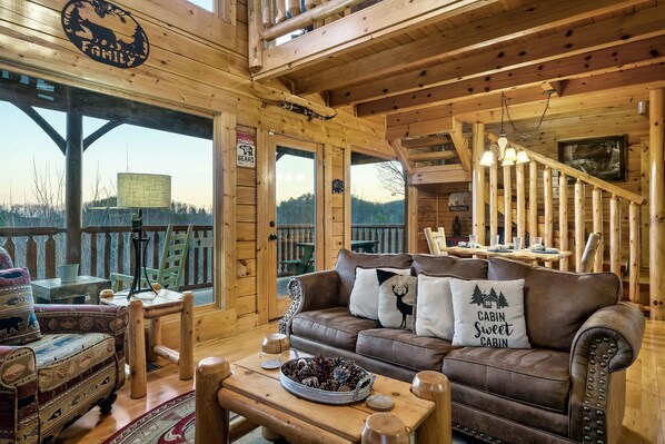 Smart TV, fireplace, video games, DVD player