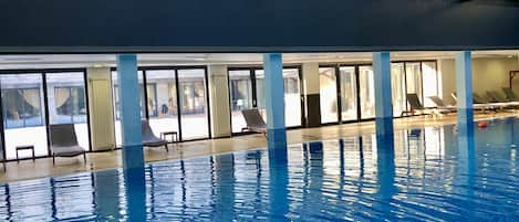 Indoor pool, a heated pool