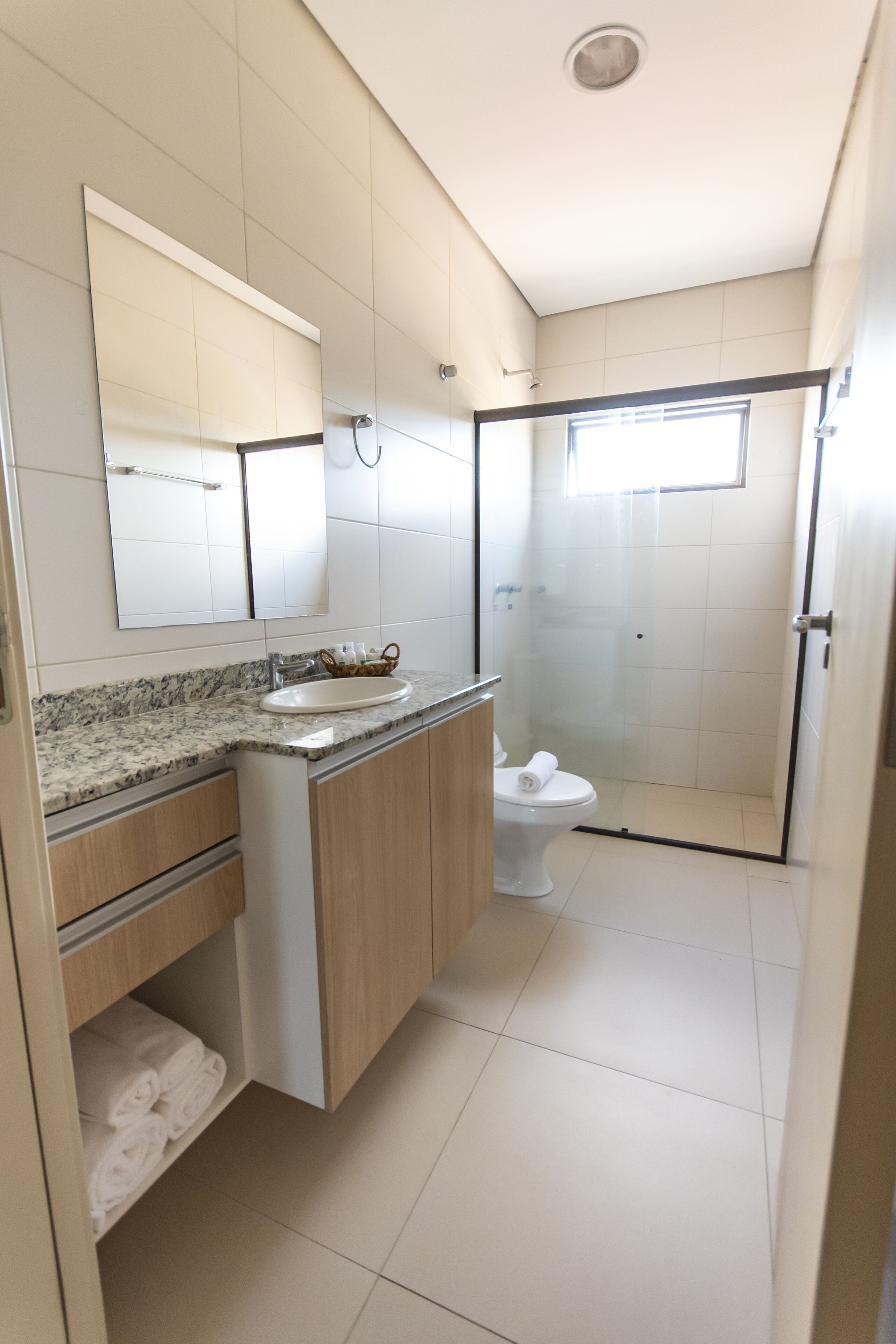 Bathroom | Shower, hair dryer, towels, soap