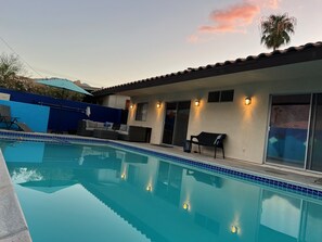 Outdoor pool, a heated pool