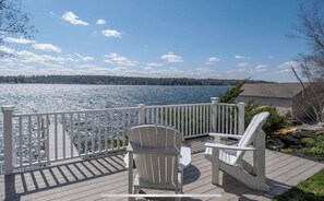 Terrace/patio - Lake Front Private Home - Winnipesaukee - Gilford NH (Gilford)