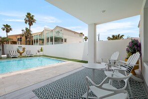 A heated pool
