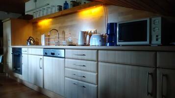 Kühlschrank, Mikrowelle, Herdplatte, Geschirrspüler
