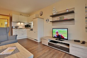 TV, DVD player, stereo