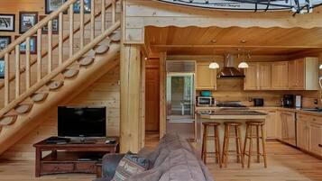 TV connectée, cheminée