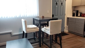 Enjoy cooking in this well-equipped kitchen with an oven and coffee maker.