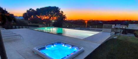 A heated pool