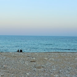 En la playa