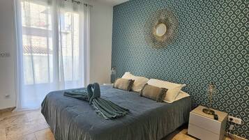 2 chambres, fer et planche Ă repasser, Wi-Fi gratuit, draps fournis