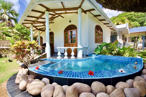 A private villa with a pool