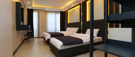 In-room safe, blackout drapes, soundproofing, free WiFi