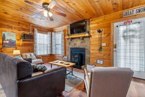 Smart TV, fireplace, video games, table football