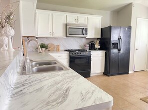 Microwave, oven, stovetop, dishwasher