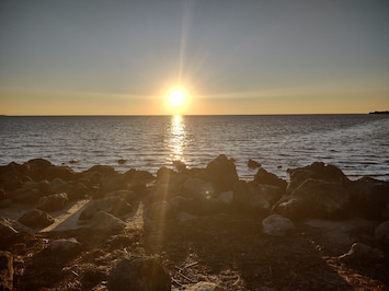 Sunset view at Fort Island Beach. Minutes away from condo