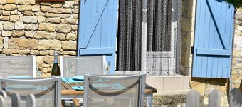 Two bedroom gite with large heated pool and games room