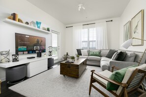 Smart TV, video games, table football, ping pong